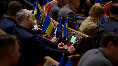 Ukrainian MPs during a vote, Kiev, Ukraine, November 3, 2022.